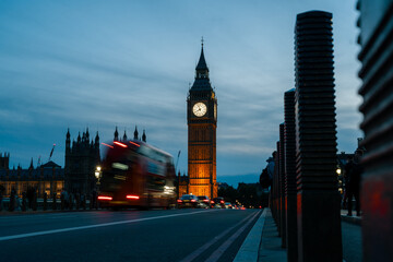 Obraz premium Big Ben long expositure in the night of the London