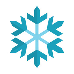 Flat Design Snowflake Logo Clean Winter Holiday Symbol