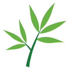 Fresh Bamboo Ranch Leaf Pattern Flat Color Aesthetic