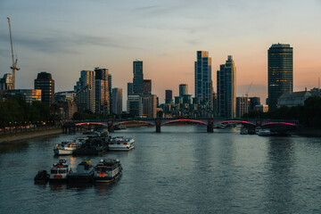 Atardecer en el Tamesis en London