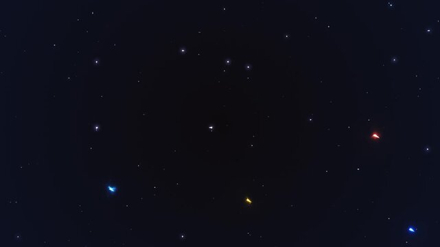 Fiery comet streaks across dark starry cosmic expanse leaving trails of brilliant energy and cosmic dust, an awe inspiring celestial event