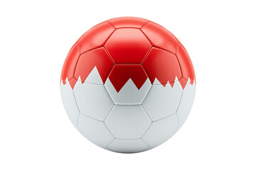 Fototapeta premium A soccer ball design incorporates the colors and shape of a nation's flag, representing sport and identity.