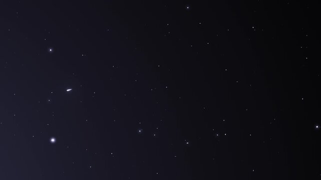 Shooting stars, comets with dust trails, or asteroids shooting across the frame animation on a gradient indigo starry night background