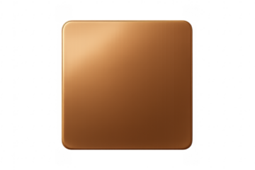 Bronze square button vector graphic element creating ui effect