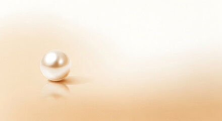 pearl on a champagne to cream gradient with a soft, shimmering sheen