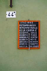 chalk board on blackboard, weather station