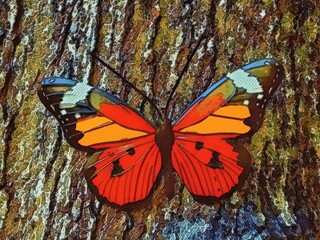 butterfly on a tree