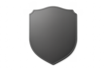 Blank gray shield protecting against external threats