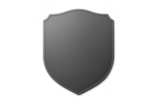 Blank gray shield protecting against external threats