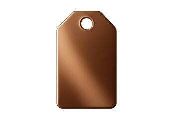 Blank bronze metallic tag icon with hole