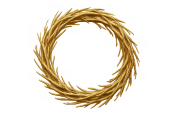 Crown of thorns depicting religious symbol of christian faith, sacrifice, and suffering, isolated on a transparent background