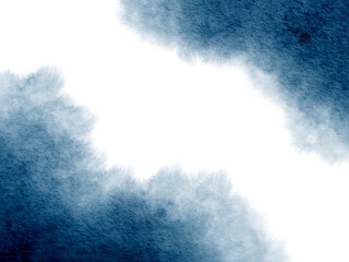 Blush blue watercolor stains Paint stroke hand drawn for illustration design, invitation and birthday .Abstract watercolor background.