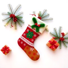 christmas sock with gifts