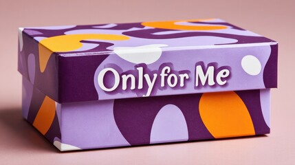 Pop art style gift box with bold colors and "only for me" text – ideal for creative gift giving and special occasions
