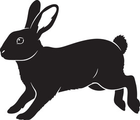 Rabbit silhouette image featuring a stylized depiction of a cute bunny creature perfect for various design projects and creative needs and applications