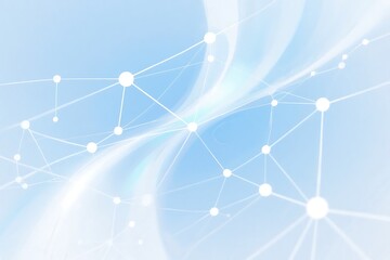 An abstract background featuring a network of connected dots and lines, representing digital connectivity and technology.