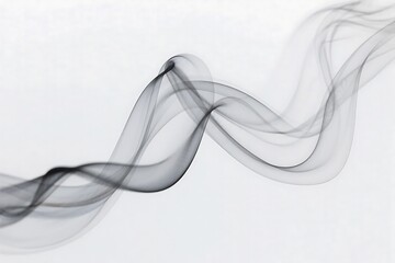 Abstract image of wavy smoke lines with soft gradient, showcasing fluid motion and artistic form.