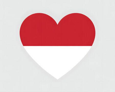 Show your love for monaco&nbsp;with this heart shaped flag symbol for independence day and national pride, great for designs and graphics