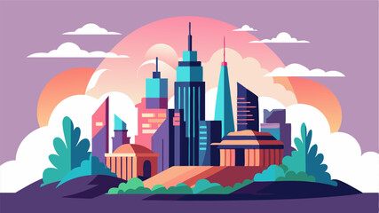 A peaceful retreat amidst towering skyscrapers and bustling streets.