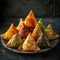 Golden Crusted Delights: Samosas in Food Photography