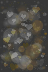 Abstract Heart Bokeh Background with Soft Colors for Romantic Decor or Digital Designs