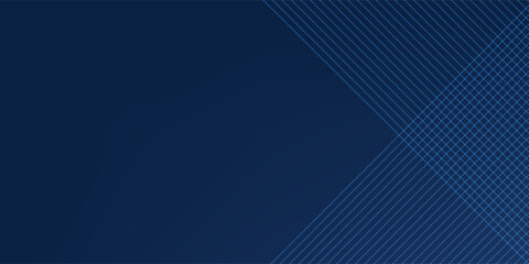 Blue background. Vector abstract, science, futuristic, energy technology concept. Digital image of light rays, stripes lines with blue light over dark blue background