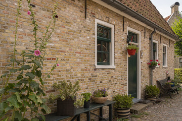 Fototapeta premium Gasse mit Wohnhaus, Festung Bourtange