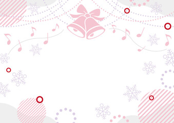 Vector Contemporary Style Christmas Background Illustration With Text Space Isolated On A White Background. 