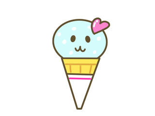 cute ice cream character