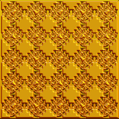 3D Luxury Golden Ornamental Geometric seamless pattern Background, perfect for digital wallpapers, textile prints, packaging, invitations, and luxury branding.