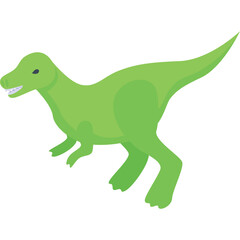 Green Dinosaur Illustration With Transparent Background And Pixelated Style Simple Cartoon Design