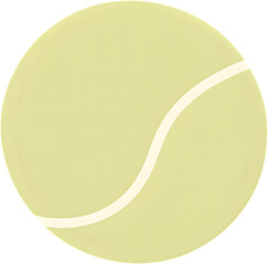 Tennis ball icon transparent background alpha channel pastel sport summer activity clipart isolated PNG for branding advertising social media and web design