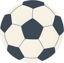 Soccer ball icon transparent background alpha channel pastel sport summer activity clipart isolated PNG for branding advertising social media and web design