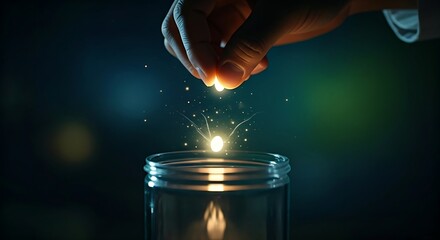 Compounding effect concept. A hand plants a small light seed, which grows exponentially over time as its returns are reinvested.