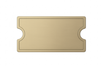 Blank brushed gold metal plaque name plate