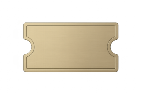 Blank brushed gold metal plaque name plate