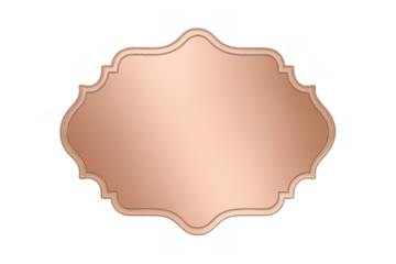 Rose gold metallic ornate elegant border frame
