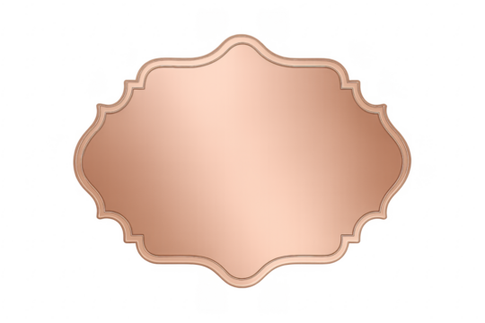 Rose gold metallic ornate elegant border frame