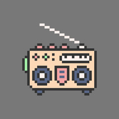 radio device retro pixel art