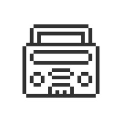 radio device retro pixel art