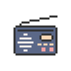 radio device retro pixel art