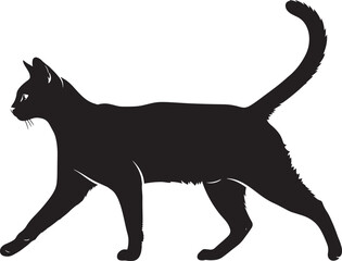 Elegant cat silhouette image feline graceful paws pet animal lover kitten domestic creature feline friend kitty companion cute cats silhouette prowling cat graphic