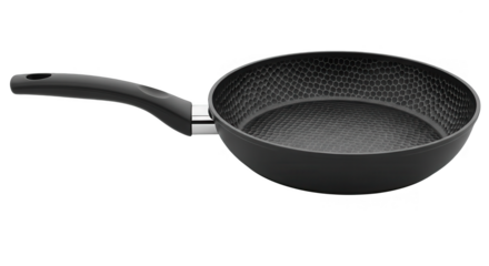 Black Frying Pan With Honeycomb Nonstick Surface