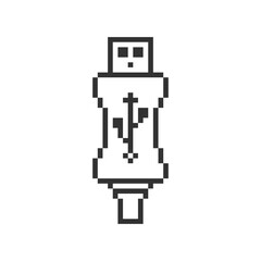 usb cable retro pixel art