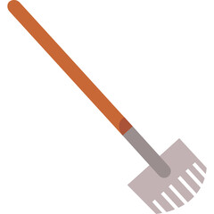 Garden Rake With Wooden Handle And Metal Head Isolated On Transparent Background For Outdoor Work And Landscaping Tasks