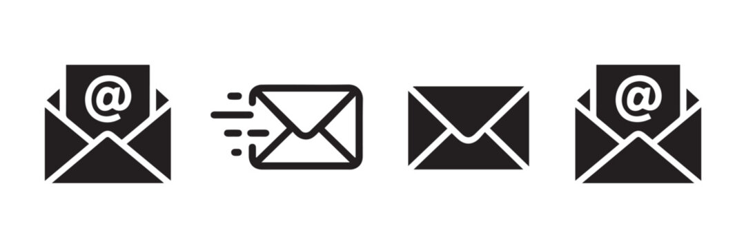 email and message icon set envelope incoming outgoing send received closed minimalist vector graphics ai eps png jpeg - Powered by Adobe