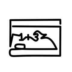 math board continues line icon