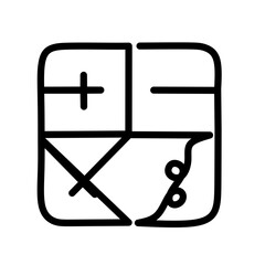 calculator continues line icon