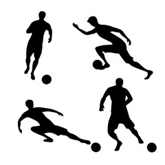 Soccer silhouette football vectors fun