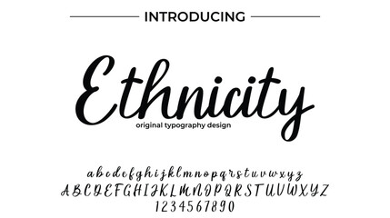 Ethnicity - Elegant Script Font for Smooth Handwritten Design and Creative Typography